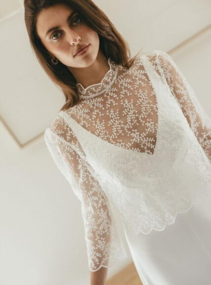 MADOJLBMAI26-469 Blusa Garance con cuello alto - Madame a dit oui