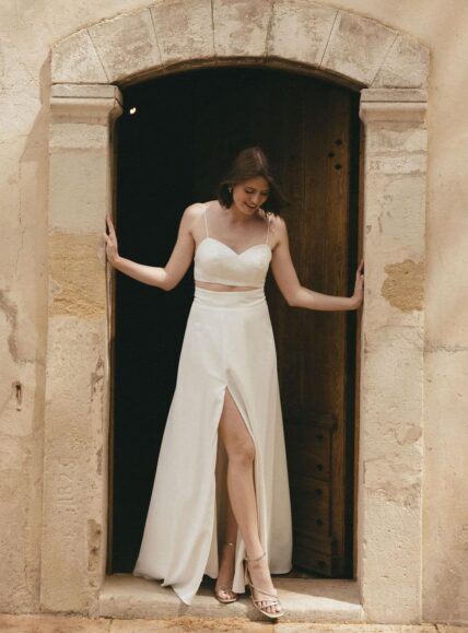 Falda de novia Pia de crepé - Madame a dit oui